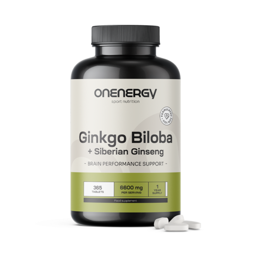 Ginkgo biloba met Siberische ginseng 6600 mg, 365 tabletten