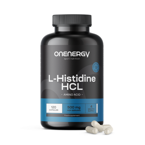 L-histidine HCL 500 mg, 120 capsules