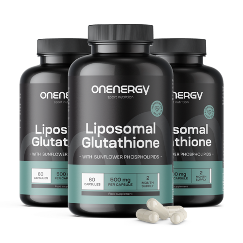 3x Liposomaal glutathion 500 mg, totaal 180 capsules