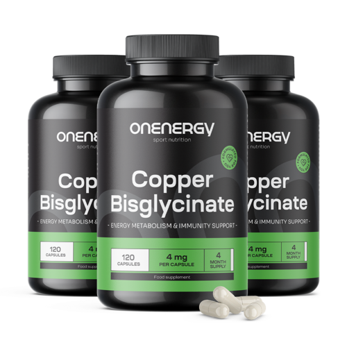 3x Koperbisglycinaat, totaal 360 capsules