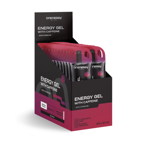 Energiegel met cafeïne – Bessen, 24 x 31 ml