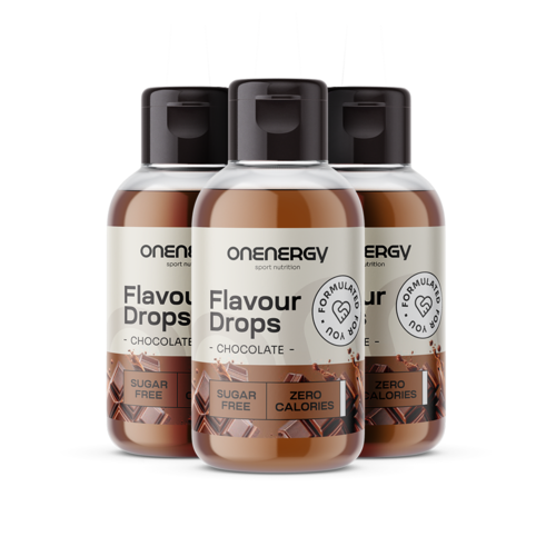 3x Flavour Drops met zoetstof – chocolade, totaal 150 ml