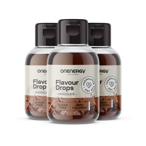 3x Flavour Drops met zoetstof – chocolade, totaal 150 ml