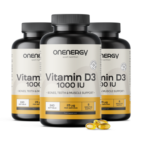 3x Vitamine D3 1000 IE, totaal 720 softgels
